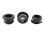 Silicone Hole Plugs 2pcs 28mm Bore Black Rubber Grommet Caps Waterproof Dust Blocking for Cable Protection 1