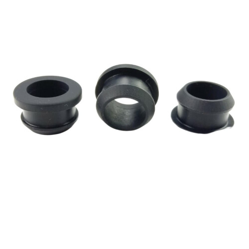 Silicone Hole Plugs 2pcs 28mm Bore Black Rubber Grommet Caps Waterproof Dust Blocking for Cable Protection