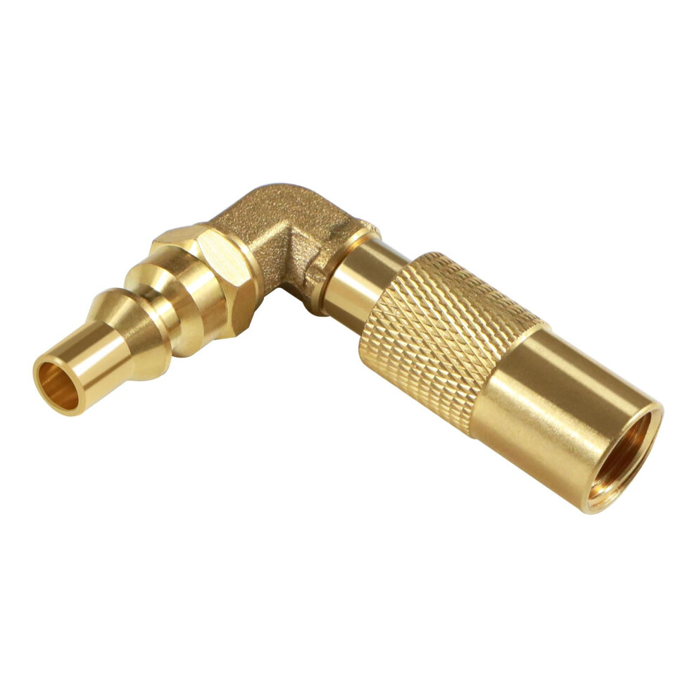 Propane Adapter 1/4 Inch Rv Quick Connect Fitting, 90 Elbow Brass For Blackstone Griddle 17 & 22 Inch Grills 9330225783343