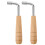 2pcs Harp Tuning Wrench Set with Ergonomic Wooden Handle for Precise String Adjustment and Smooth Pin Rotation 1