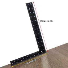 AliWuzn Stainless Steel Right Angle Ruler for Carpentry and Leathercraft, 8x12 Inch