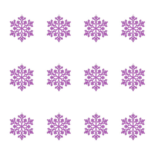 Décoration de Noël flocon de neige en plastique 10 cm