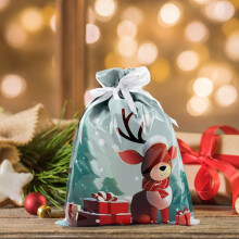 Bolsa de regalo navideña para niñas, tamaño jumbo, de plástico, 1 pieza.