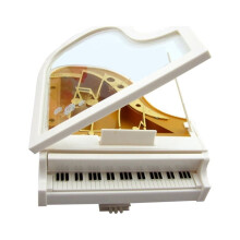 Miniaturowe pudełko muzyczne w kształcie fortepianu, ozdoba na biurko