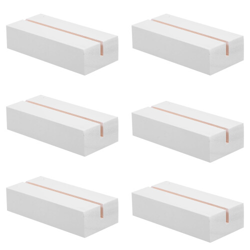 Träbordsnummerhållare – 7,3 cm, vit
