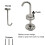 5 Pcs Wall Mount Ceiling Hooks,Swag Hooks,Stainless Steel Round Base Ceiling Hanger,Ceiling Hooks for Hang Plant Baskets 8