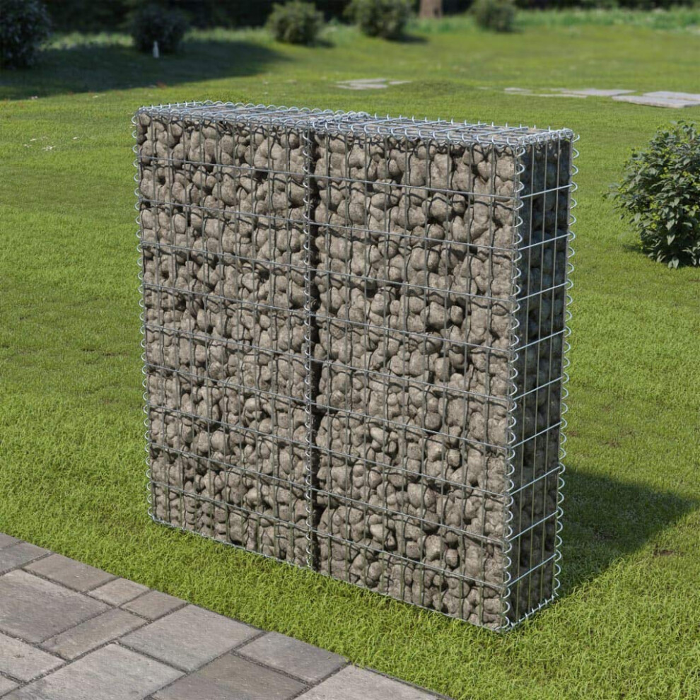 Galvanized Steel Gabion Wall 39.4X7.87x39.4in CorrosionâResistant Retaining Basket For Garden Landscaping 9330225784630