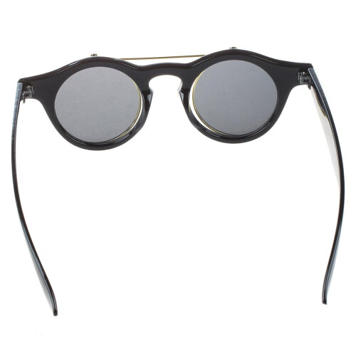 Cute Unisex Goth Goggles Glasses Retro Flip  Round Sunglasses 2