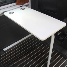 Wall Mounted Folding Table for RV Camper, Space Saving Fold Down Desk with Reinforced Mount and 20KG Load (White)