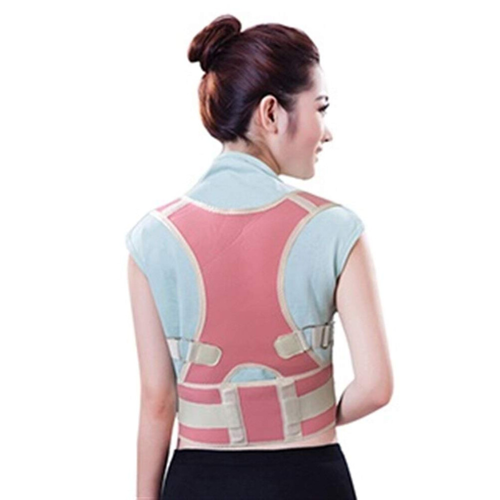 Pink Xlarge Waist Support Belt For Women And Men, Adjustable Lumbar Brace For Lower Back Pain Relief