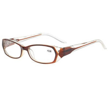 Retro Tea Frame Blue Light Blocking Reading Glasses 250 Degree with Spring Leg and Comfort Fit