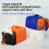 Large Compartment Foldable Gym Backpack For Football-orange. 7