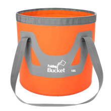 12L Seau Pliable Mise à Niveau Conteneur D'Eau Camping Sac de Stockage D'Eau pour la PêChe à la Maison en Plein Air Jardinage Orange