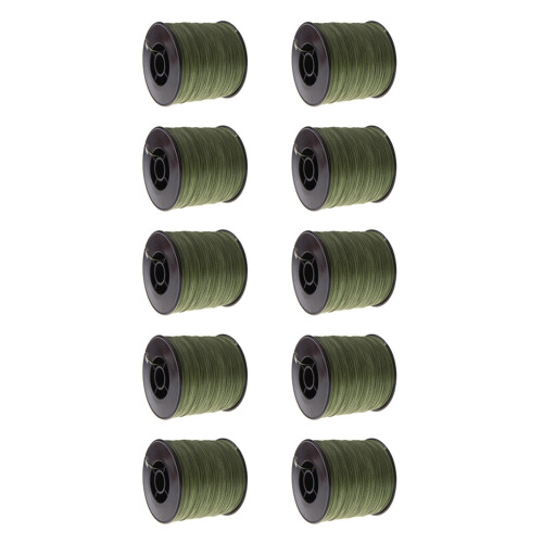 10 Pezzi 300M Pesca Linea 100 LB 0,55 mm Forte PE Treccia - Verde