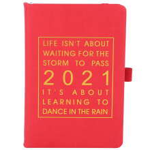 New Fashion Agenda 2021 Taccuino Addensato nel Lingua Inglese A5 Copertina Morbida nel Pelle Diario di Efficienza Scolastico