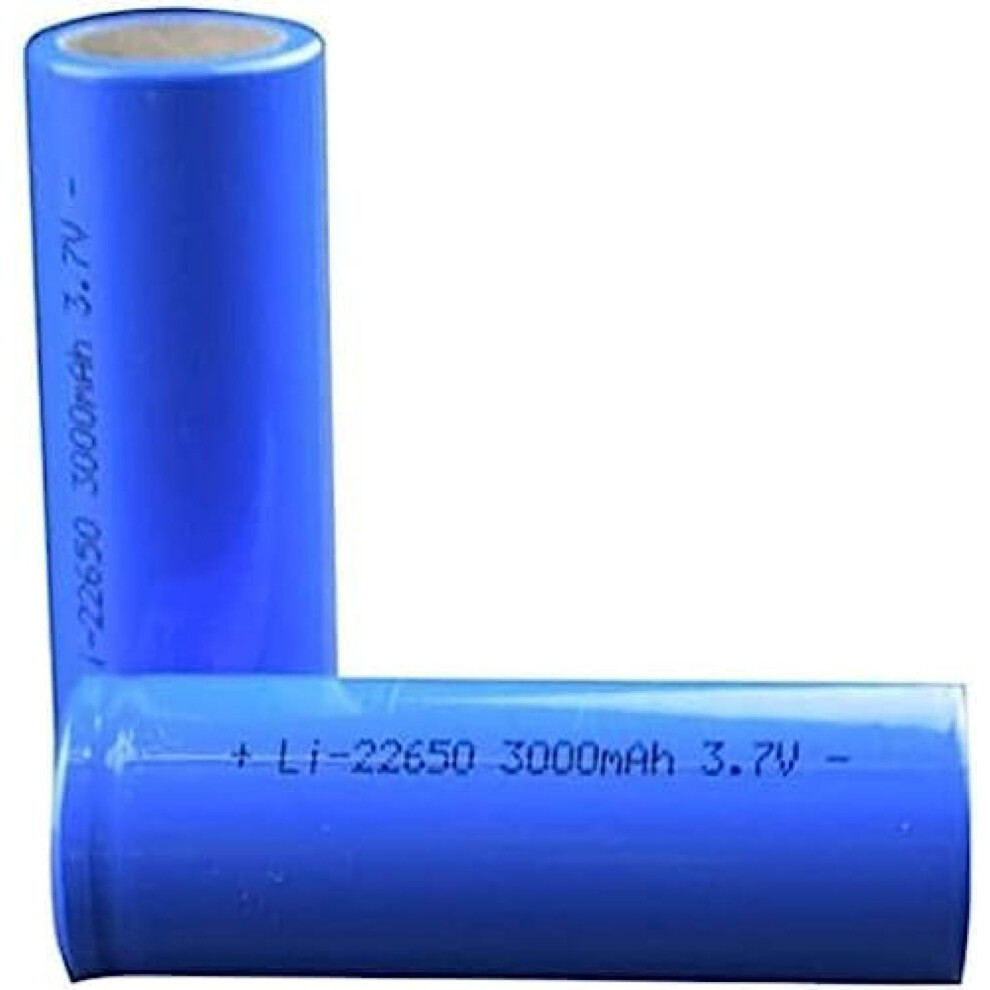2 Pcs 22650 Rechargeable Battery 3000Mah 3.7V Lithium Ion For Led Flashlight And Power Bank 9330225814566