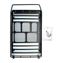 RC Crawler Roof Rack with LED Light, 1/10 Scale Durable Roof Cargo Rack for Axial SCX10 D90 D110