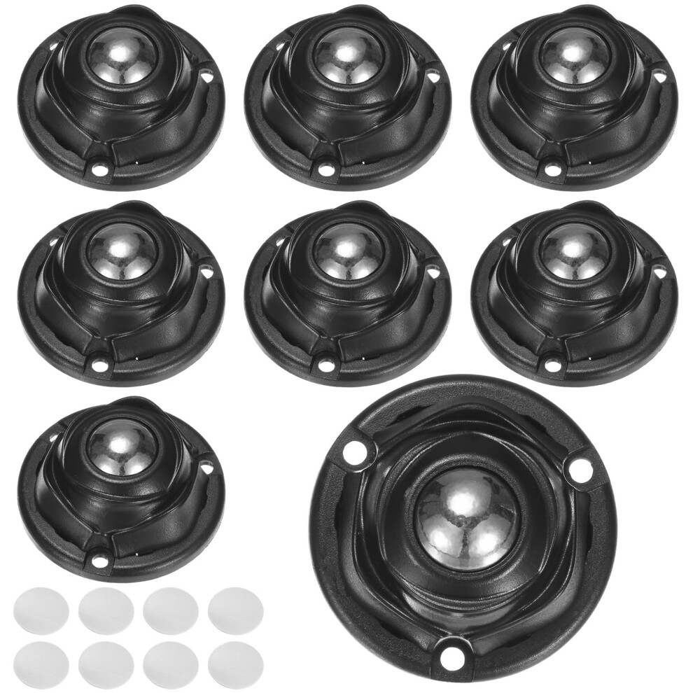 8Pack Self Adhesive Swivel Caster Wheels For Furniture And Appliances, 360 Rotation Black Casters 9310869791621