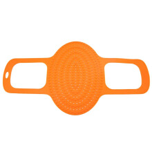 Silicone Turkey Lifter Sling for Roasting, Heat Resistant Nonstick Rack for Poultry Oven (Orange)