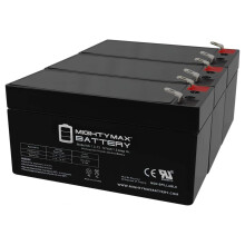 12V 1.3Ah Sealed Lead Acid Rechargeable Battery Pack of 3, Maintenance Backup Power