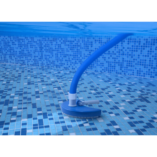 Flexible Half Moon Pool Vacuum Head with EZ Clips, Weighted for Concrete and Plaster Pools, Dual Pack 2