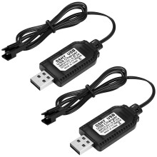 2 Pack 3.7V LiPo Battery USB Charger with JSTcompatible SM2P Plug for RC Car Boat Truck Drone Fast Charging