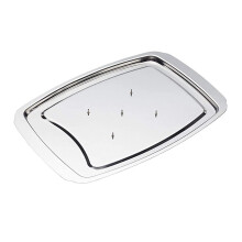 Stainless Steel Chicken Roaster Plate for Even Heat Distribution Easy Clean Holiday Cooking Essential