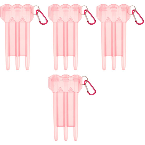 4Pièces Boîtes De Rangement Roses En Dures Avec Mousqueton 1