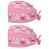 2Pièces Chapeau Infirmière Rose Coton Ajustable Motif Ours Respirant 4