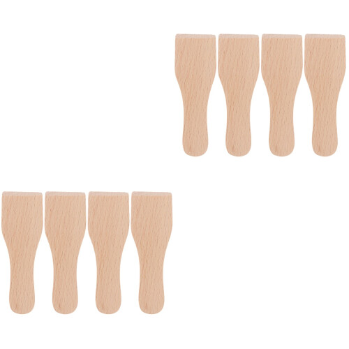 8Pièces Spatules Bois Khaki Pour Barbecue 1