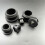 Silicone Hole Plugs 2pcs 28mm Bore Black Rubber Grommet Caps Waterproof Dust Blocking for Cable Protection 2