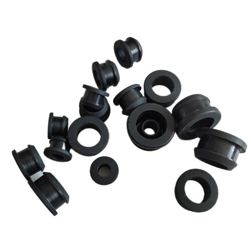 Silicone Hole Plugs 2pcs 28mm Bore Black Rubber Grommet Caps Waterproof Dust Blocking for Cable Protection 2