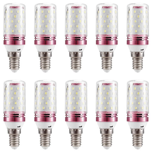 10Pcs E14 LED Corn Bulb 12W Corn Bulb Replace Halogen Lamps Small Screw-in   Efficient Bulb White Light