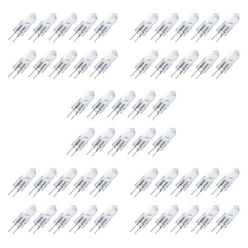 50x Bulb / Lamp Halogen Capsule "JC" 12V / 10W G4 Bulb Warm White