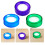 6Pcs Assorted Color Finger Moistener Sponge for Bank and Office Use 7