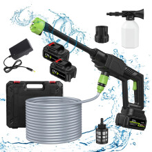 Cordless Pressure Washer with 6in1 Adjustable Nozzle, Battery Powered Power Washer for Cars and Home Cleaning Black