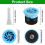 10 Pieces Variable Arc Nozzle, Sprinkler Heads Replacement Adjustable 0 - 360 Full Circle Pattern Sprays Nozzle 7