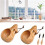 8Pack Nordic Style Träkopp Kuksa Cup Bärbar Utomhuscamping Dricksmugg Träkaffekopp med Träsked 5