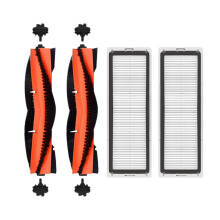 4 PièCes pour W10 Robot Aspirateur Lavable Filtre HEPA Amovible Rouleau Principal Brosse MéNage Nettoyage