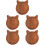 5Pcs Light Brown Wooden Serving Trays Delicate Solid Wood Snack Plates 5