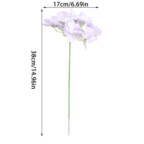 Flori de mătase de hortensie albă cu tulpini – Pachet de 7 2