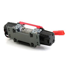 Dual Motor Metal Simulated Winch for 1/8 1/10 RC Crawler Car Axial SCX10 TRX4 RC4WD D90 KM2 Upgrade Parts,Red