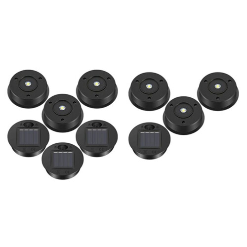 10 St Solar Lights Replacement Top Solar Lantern Parts LED Solar Panel Lantern Lock Lights för UtomhushäNgning