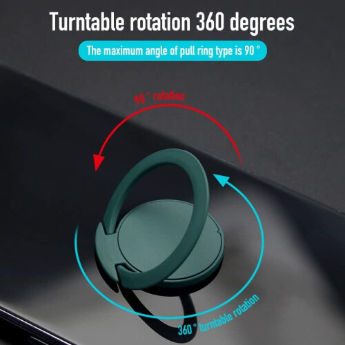 Magnetic Car Phone Holder with Ring Lock, Compact Dashboard Mount for iPhone Samsung OnePlus 7 Pro A42White 1