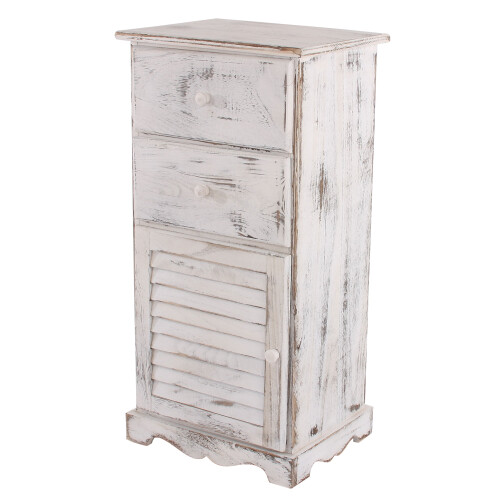 Kommode Schrank, 81x40x32cm, Shabby-Look, Vintage 2