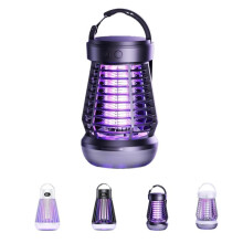 Mosquito Killer Lamp and Bug Zapper Rechargeable 2in1 Waterproof Lantern for Indoor Outdoor Camping (J10 Black)