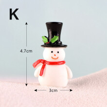 Christmas snowman and Santa fairy garden figurines