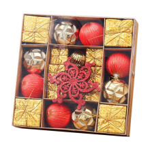 Christmas Ball Ornament Set, Yellow ABS, 1 Pack