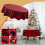 Christmas Round Tablecloth Cotton Checkered 100cm 1