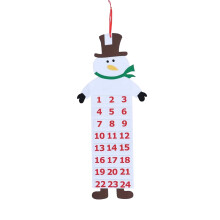 Juletrefilt adventskalender hengende dekorasjon